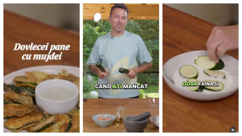 Care este secretul lui Chef Ștefan Popescu, pentru dovleceii pane serviți cu mujdei de usturoi? "Este o rețetă care-mi aduce aminte de bunica foarte mult!"