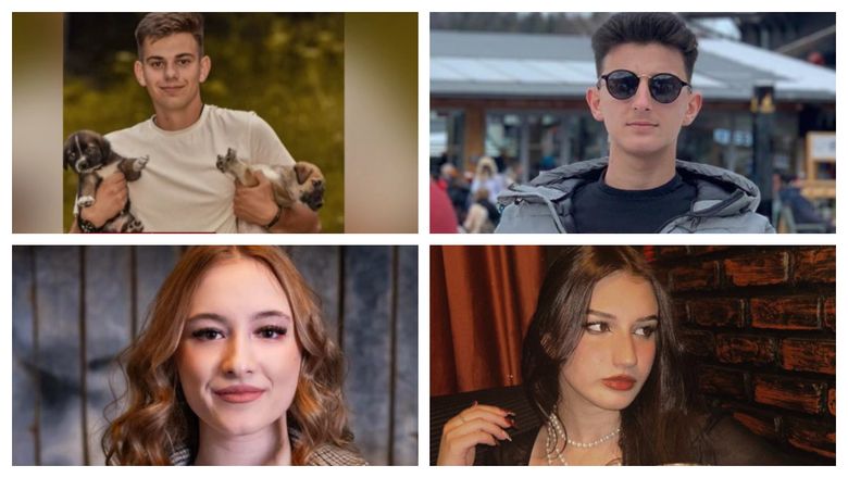 Tinerii morți în accidentul din Argeș au fost conduși pe ultimul drum. Corpurile lor au fost acoperite cu un giulgiu alb, deoarece fețele erau de nerecunoscut