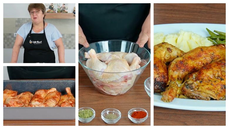 Pulpe de pui cu vin, la cuptor, rețeta pregătită de Gina Bradea: “E o rețetă rapidă, delicioasă, pe care o putem pregăti când avem oaspeți sau pentru familie.”