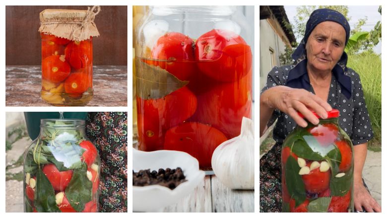 Secretul bunicii Gherghina pentru roșiile puse la murat. Ce frunze adaugă aceasta în borcan: “O lingură de sare la litrul de apă.”