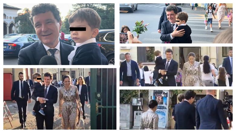 FOTO Nicușor Dan, în prima zi de școală alături de copii. Ce ținută a ales. Șeful de stat urmează să se întâlnească cu sindicatele din Educație