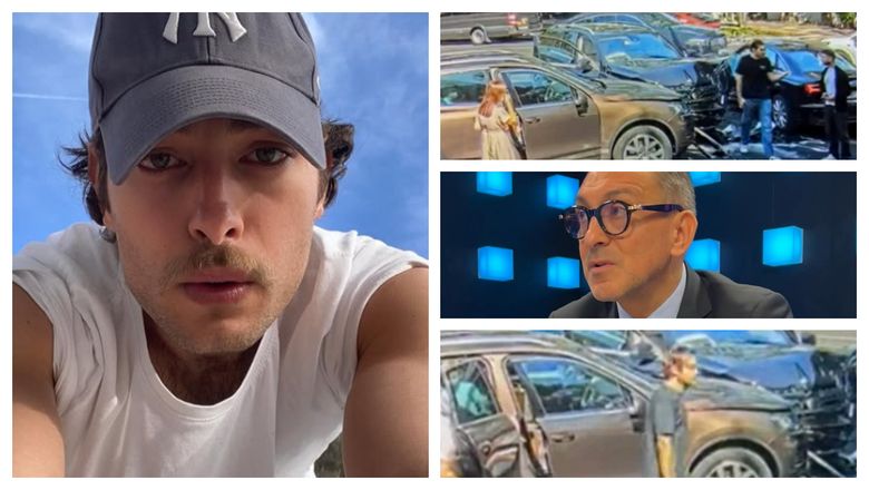 FOTO Imaginile de pe camerele de supraveghere îl surprind pe Toto Dumitrescu când se dă jos din mașină, după accident. Ce a făcut ulterior actorul