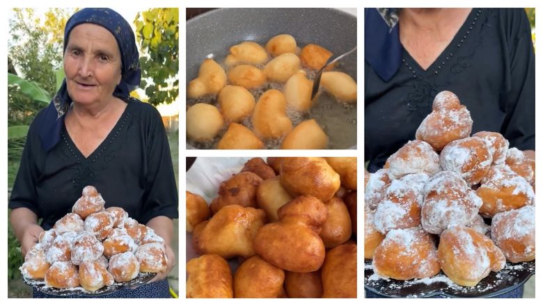 Cum pregătește bunica Gherghina cele mai pufoase gogoși cu lingura. Care este secretul său: „Să faceți și voi la fel ca mine, ca să vă iasă bine.”