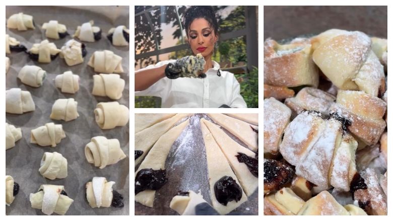 Rețeta de cornulețe cu rahat și magiun a Majdei Aboulumosha: „Nu sunt o expertă.”