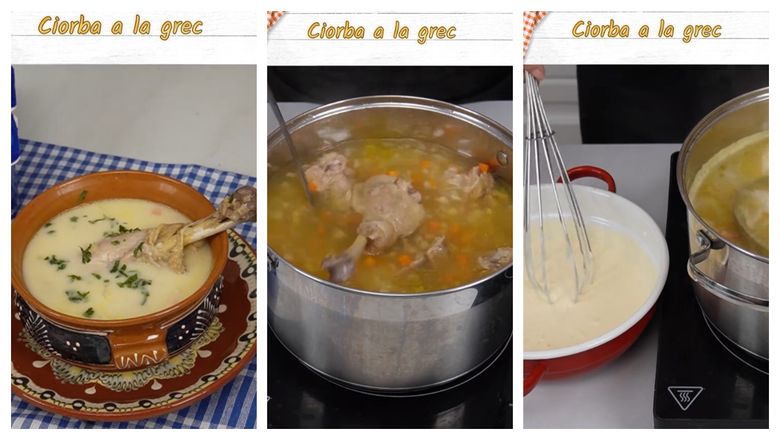 Rețeta Ginei Bradea de ciorbă de pui a la grec. Care este secretul ei pentru un gust delicios și acrișor? „Să-și intensifice culoarea.”