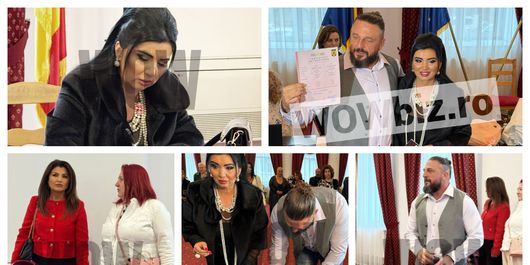 FOTO Adriana Bahmuțeanu și George Restivan s-au cununat civil, astăzi! Deși evenimentul nu a prins-o într-o perioadă prea bună, a vrut să îl ducă până la capăt