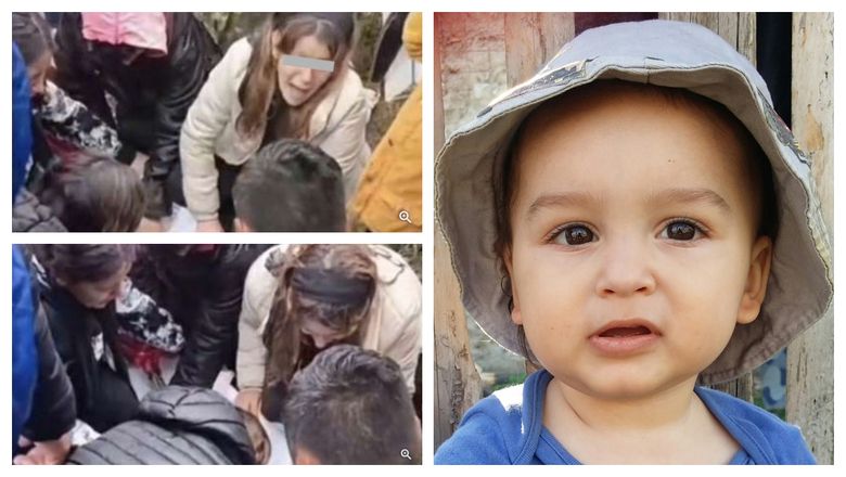 Durere de nedescris pentru mama copilului de 3 ani, care a fost sfâșiat de câini. Aceasta a căzut în genunchi în fața sicriului celui mic