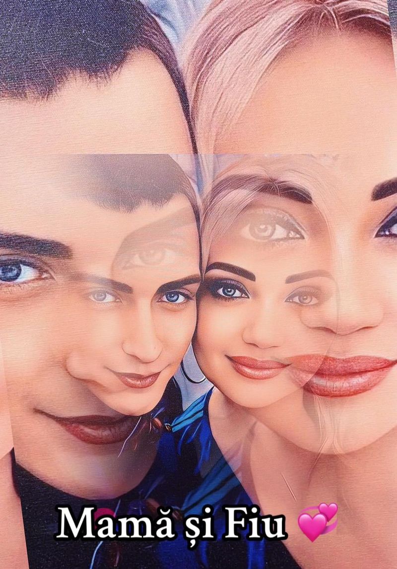 Adriana Ochișanu și fiul ei