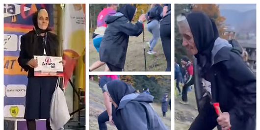 Bunicuța care a uimit cu participarea la o competiție de alergare. Eugenia Cotinghiu, în vârstă de 84 de ani, a urcat 2 km în plan vertical