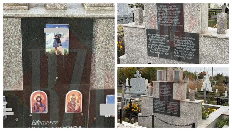 Mormântul din Iași care a stârnit controverse în rândul localnicilor. O educatoare a pus fotografii cu preșcolarii pe care i-a învățat, pe propriul mormânt. Ce spun oamenii: “Nu văd ceva greșit.”