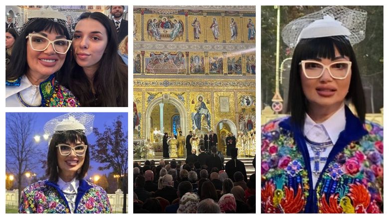 FOTO Ținuta purtată de Ozana Barabancea la ceremonia de la Catedrala Națională din București, a făcut furori! Care sunt culorile care au predominat?