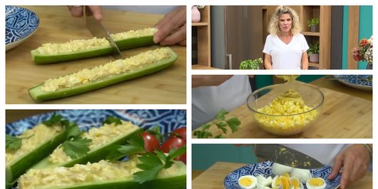 VIDEO Bărcuțe din castravete, umplute cu ton, rețeta ușoară pregătită de Alina Laufer: “Sunt de dietă, dar sunt foarte, foarte gustoase.”