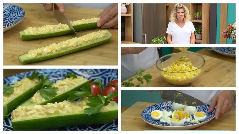 VIDEO Bărcuțe din castravete, umplute cu ton, rețeta ușoară pregătită de Alina Laufer: “Sunt de dietă, dar sunt foarte, foarte gustoase.”