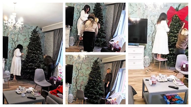 Oana Roman, moment special alături de fiica ei. Vedeta a împodobit bradul împreună cu Isa: „Am făcut ceva în trend.