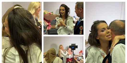 Surpriza care a emoționat-o extrem de tare pe Georgiana Lobonț, înainte să urce pe scenă. Cine a venit la ea cu un braț de flori: “Am cele mai frumoase amintiri.”