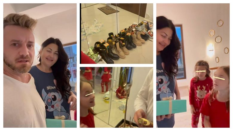 Moș Nicolae a trecut și pe la familia Gabrielei Cristea. Ce au primit cei doi soți și care au fost dorințele îndeplinite ale celor două fiice: “Asta era dorința mea!”