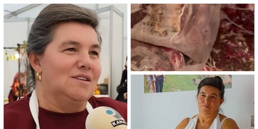 Noi bunătăți pregătite și puse la vânzare de mama Geta! Cu cât vinde aceasta, pastrama de oaie? 