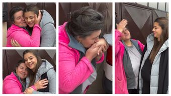 Moment emoționant între mama Geta și soția lui Iancu Sterp, Denisa! Cei doi i-au făcut o scurtă vizită înainte de a merge la controlul bebelușului: 