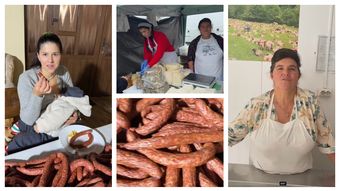 Cât costă pastrama de oaie și virșli, preparatele scoase la vânzare de sărbători, de către familia Sterp: „Am crescut cu ei.”