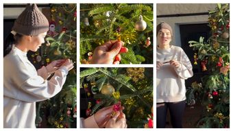 Cum arată bradul făcut de Ileana Sterp și ce amintire i-a deblocat fratelui ei din copilărie: “Toate bomboanele le devastam și lăsam doar ambalajul.”
