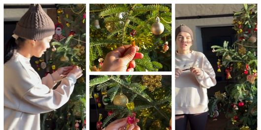 Cum arată bradul făcut de Ileana Sterp și ce amintire i-a deblocat fratelui ei din copilărie: “Toate bomboanele le devastam și lăsam doar ambalajul.”