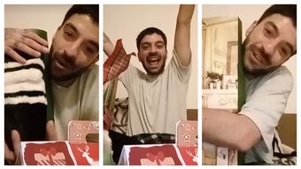 Ce cadouri a primit David Pușcaș de la Moș Crăciun. Tânărul este extrem de fericit: „Mi-au făcut un Crăciun de poveste!”