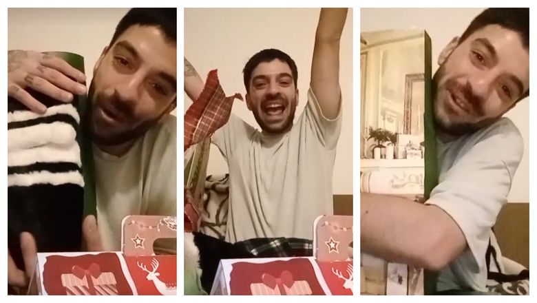 Ce cadouri a primit David Pușcaș de la Moș Crăciun. Tânărul este extrem de fericit: „Mi-au făcut un Crăciun de poveste!”