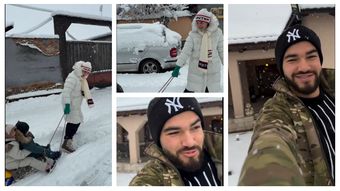 Iancu Sterp, luat prin surprindere de schimbarea de vreme! Cât de mare e zăpada în zona locuinței sale? 