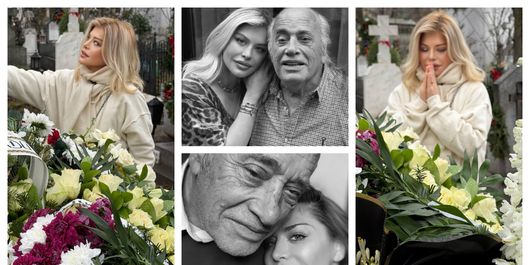 Loredana Groza, moment de rugăciune la mormântul tatălui ei, decedat în urmă cu câteva zile. Artista, cuprinsă de durere printre coroanele de la căpătâiul părintelui său