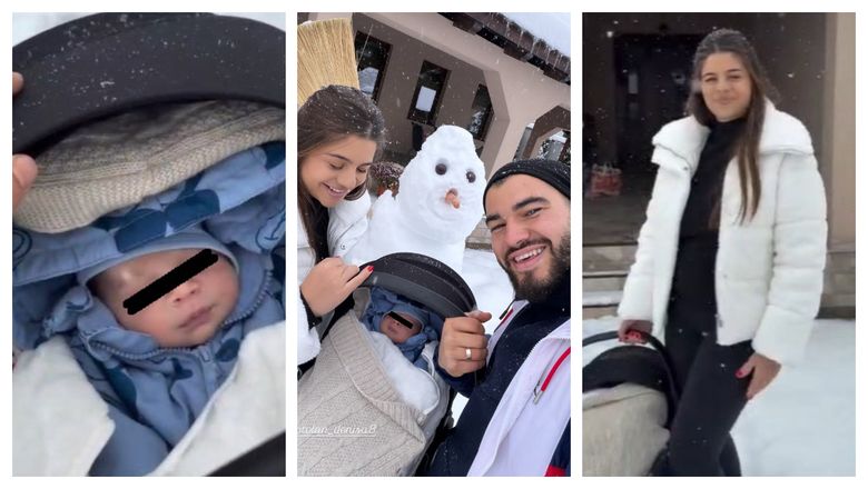 Iancu Sterp a dezvăluit care este numele bebelușului! Momente de excepție în familie, printre primii fulgi de nea: “Prima zăpadă de care a avut parte.”