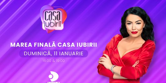 Fiţi cu ochii pe Marea Finală „Casa iubirii”, duminica aceasta, de la 16:00 și 19:00, la Kanal D! Doi câştigători, două trofee şi două cecuri în valoare de 100.000 de lei pentru fiecare dintre ei!
