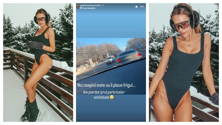 O astfel de întâmplare îi mai lipsea soției lui Dani Oțil! Ce a pățit Gabriela, la mașină, în plină zi cu temperaturi scăzute? 