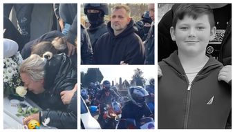 Gest impresionant făcut de motocicliștii din localitatea Cenei, atunci când Alin a fost condus pe ultimul drum! Suferința părinților este greu de descris în cuvinte