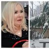 FOTO Ce a găsit Viorica de la Clejani &icirc;n curte, după ninsoarea puternică de noaptea trecută: &ldquo;Unul stă să cadă, ceilalți, la fel, morți."