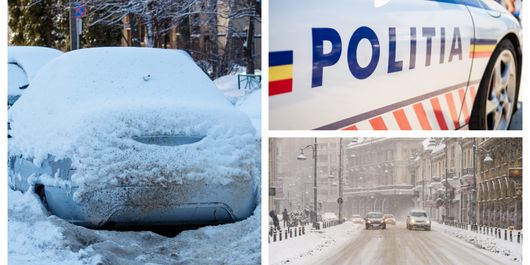 Amendă de până la 4.000 de lei pentru șoferii care fac această greșeală pe timp de ninsoare
