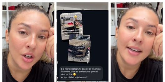 Daniela Iliescu, mesaj dur după ce a apărut pe internet o imagine cu mașina ei distrusă: „Oricum, familia deja știe că avem de-a face cu tot felul de oameni.”