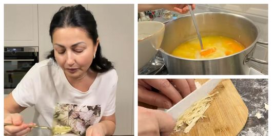 Cum pregătește Gabriela Cristea tăițeii de casă pentru supă și ce face după ce aluatul este gata: “Amestecați totul bine și lăsați să se odihnească aluatul.”