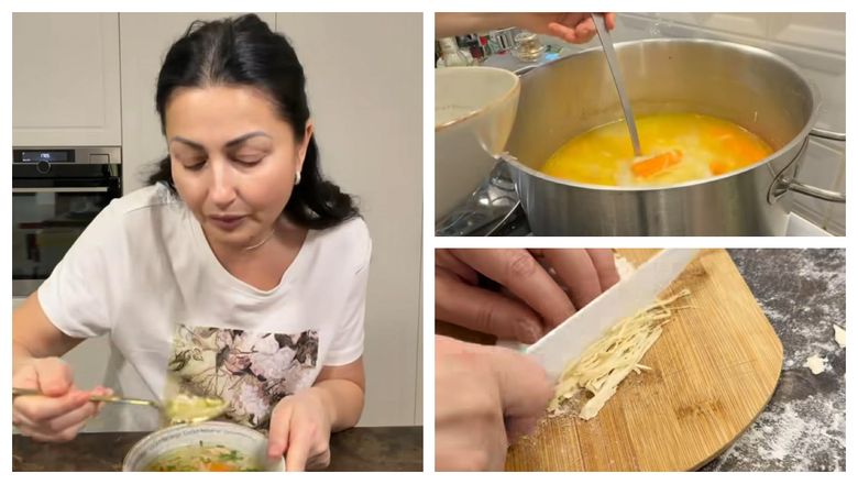 Cum pregătește Gabriela Cristea tăițeii de casă pentru supă și ce face după ce aluatul este gata: “Amestecați totul bine și lăsați să se odihnească aluatul.”