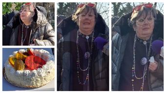 FOTO Anca Pandrea a dus tort la mormântul lui Iurie Darie! Actrița a izbucnit în lacrimi: „Te iubesc, sufletul și viața mea, lurişcă al meu.”