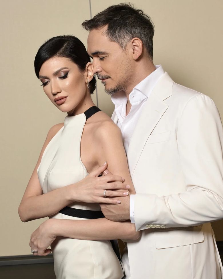 Răzvan Simion și soția, Daliana