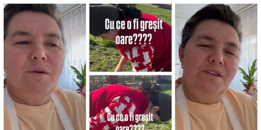Cine o ajută pe mama Geta la tăiatul mieilor înainte de Paște. Aceasta a filmat totul: 