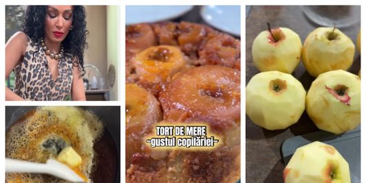 Secretul culinar pe care se bazează Majda, atunci când pregătește un tort cu mere, caramel și scorțișoară... răsturnat! 