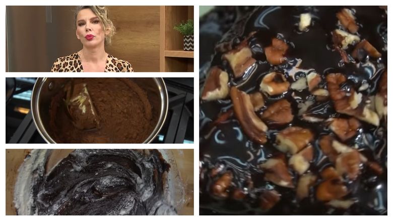 Rețeta Alinei Laufer de brownie cu ciocolată și nuci pecan: „Aceasta trebuie să curgă de pe  paletă”