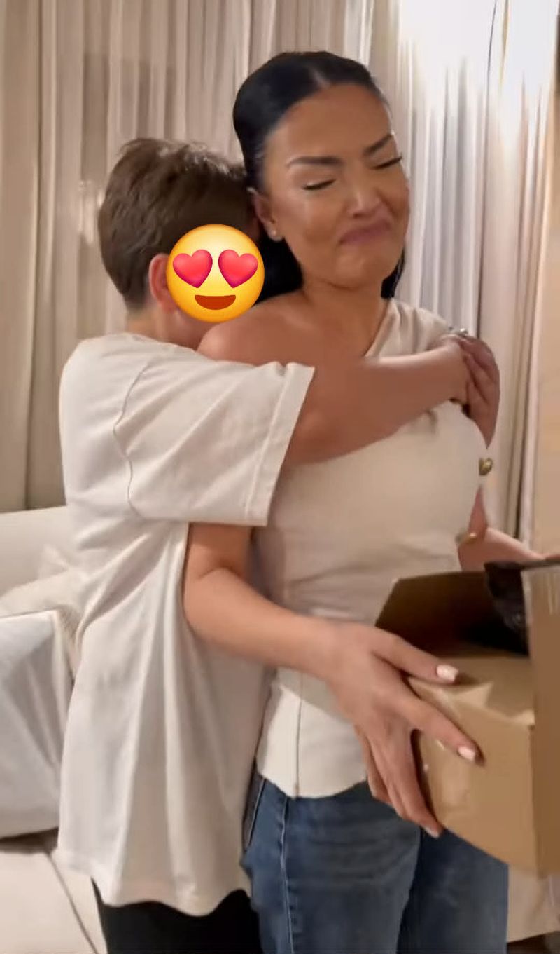 Andreea Mantea și fiul ei