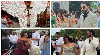 FOTO Detaliul care a atras atenția la nunta lui Dani Stoian. Ce semnifică aripile de înger cu litera “F”