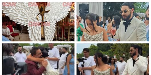 FOTO Detaliul care a atras atenția la nunta lui Dani Stoian. Ce semnifică aripile de înger cu litera “F”
