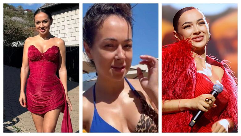 Vlăduța Lupău, siluetă de invidiat după două nașteri. Cum arată artista în costum de baie