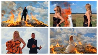Valentin Sanfira, mesaj dur după ce Codruța Filip a dat foc rochiei de mireasă într-un videoclip: „Nu am apucături de piroman.”