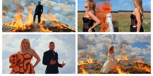 Valentin Sanfira, mesaj dur după ce Codruța Filip a dat foc rochiei de mireasă într-un videoclip: „Nu am apucături de piroman.”