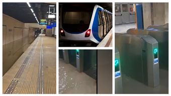 Ploile abundente de noaptea trecută au închis stația de metrou Piața Victoriei 2. Cum se desfășoară circulația pe Magistrala 1